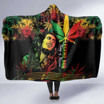 King Of Reggae Legend Bob Hooded Blanket Rasta Cannabis - African Pride
