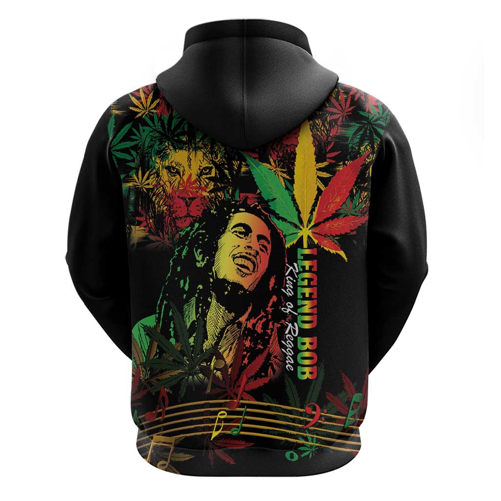 King Of Reggae Legend Bob Hoodie Rasta Cannabis - African Pride