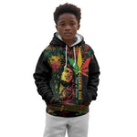 King Of Reggae Legend Bob Kid Hoodie Rasta Cannabis - African Pride