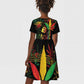King Of Reggae Legend Bob Kid Short Sleeve Dress Rasta Cannabis - African Pride