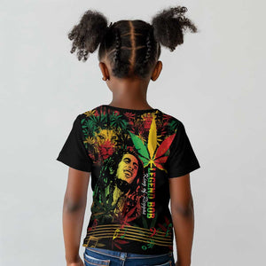 King Of Reggae Legend Bob Kid T shirt Rasta Cannabis - African Pride