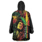 King Of Reggae Legend Bob Kid Wearable Blanket Hoodie Rasta Cannabis - African Pride