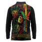 King Of Reggae Legend Bob Long Sleeve Polo Shirt Rasta Cannabis - African Pride