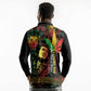 King Of Reggae Legend Bob Long Sleeve Polo Shirt Rasta Cannabis - African Pride