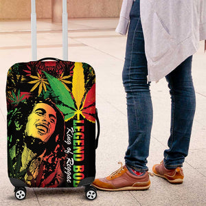 King Of Reggae Legend Bob Luggage Cover Rasta Cannabis - African Pride