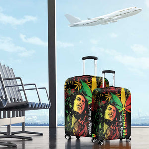 King Of Reggae Legend Bob Luggage Cover Rasta Cannabis - African Pride