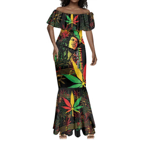 King Of Reggae Legend Bob Mermaid Dress Rasta Cannabis - African Pride