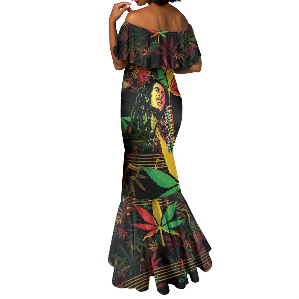 King Of Reggae Legend Bob Mermaid Dress Rasta Cannabis - African Pride