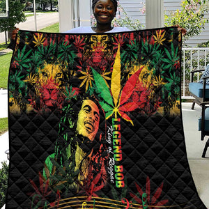 King Of Reggae Legend Bob Quilt Rasta Cannabis - African Pride