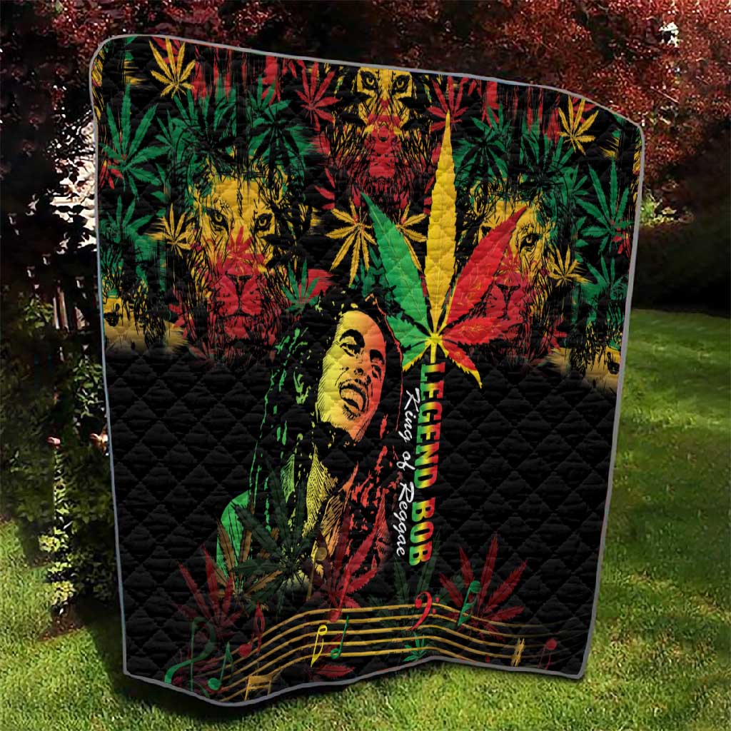 King Of Reggae Legend Bob Quilt Rasta Cannabis - African Pride