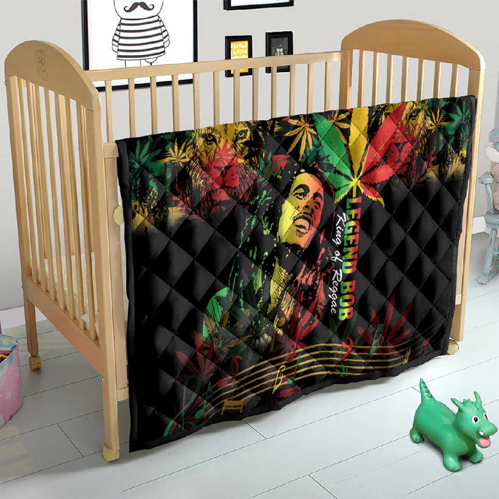 King Of Reggae Legend Bob Quilt Rasta Cannabis - African Pride