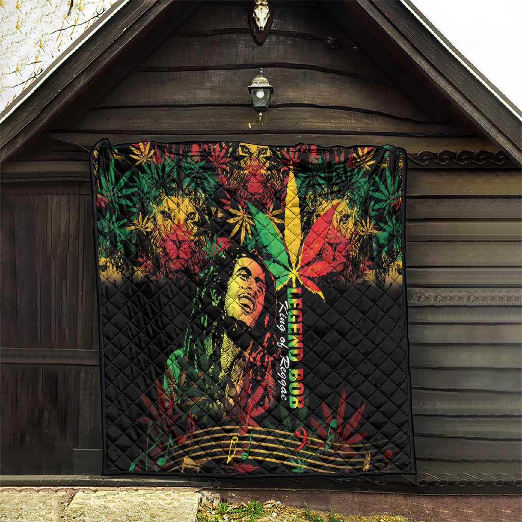 King Of Reggae Legend Bob Quilt Rasta Cannabis - African Pride