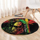 King Of Reggae Legend Bob Round Carpet Rasta Cannabis - African Pride
