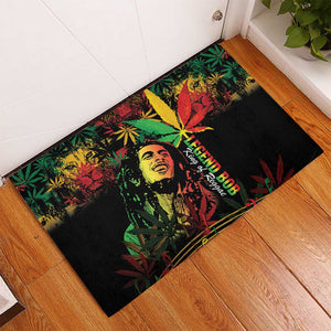 King Of Reggae Legend Bob Rubber Doormat Rasta Cannabis - African Pride