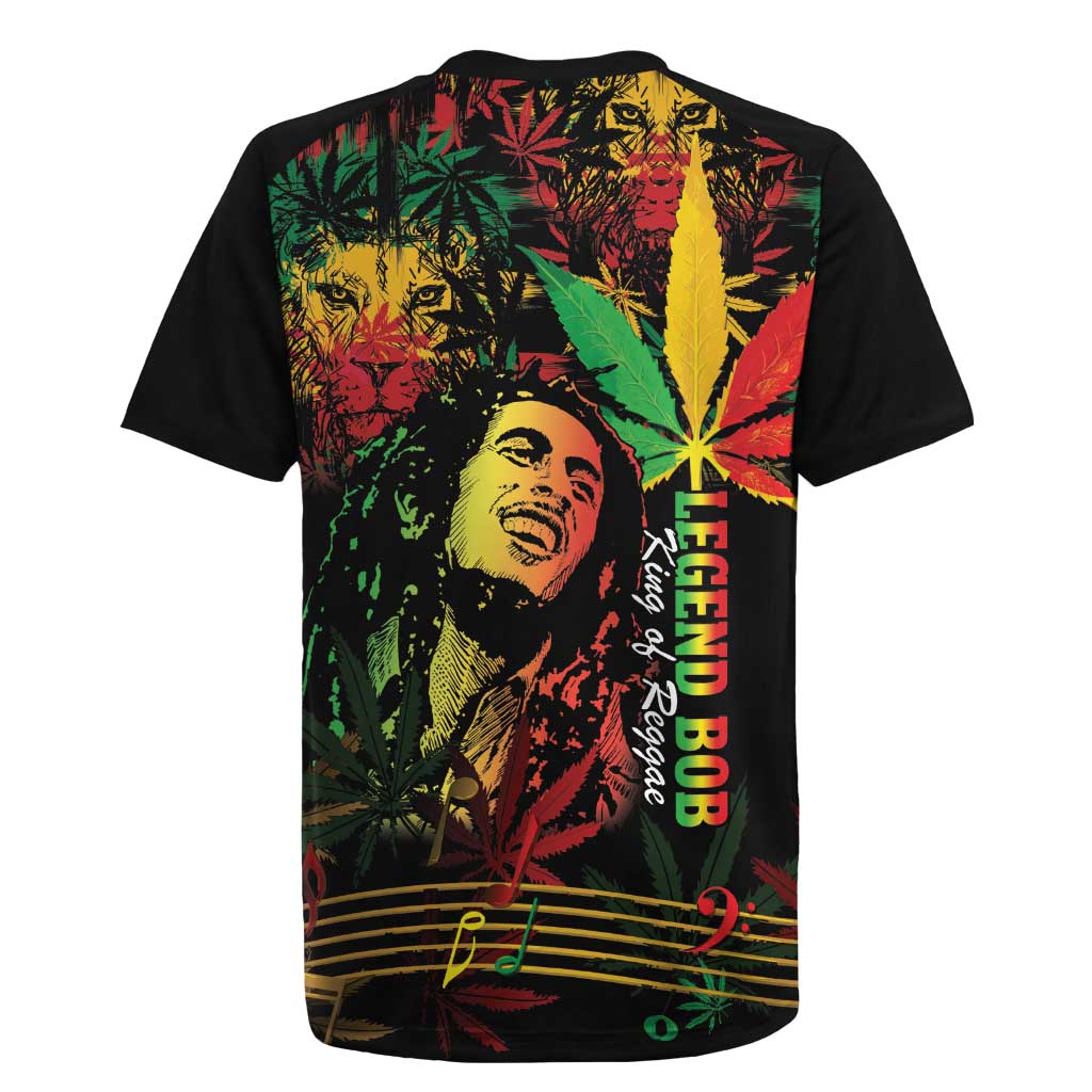 King Of Reggae Legend Bob Rugby Jersey Rasta Cannabis - African Pride