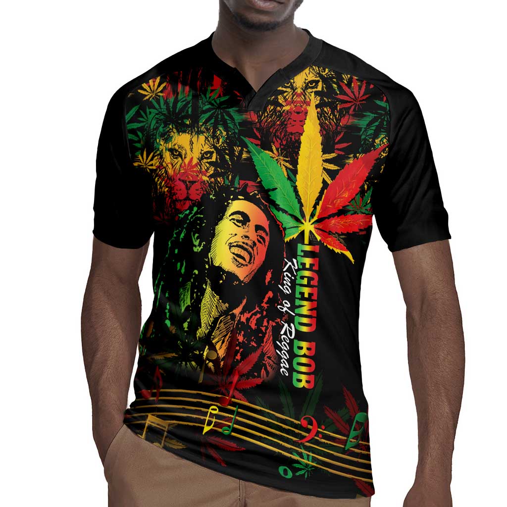King Of Reggae Legend Bob Rugby Jersey Rasta Cannabis - African Pride