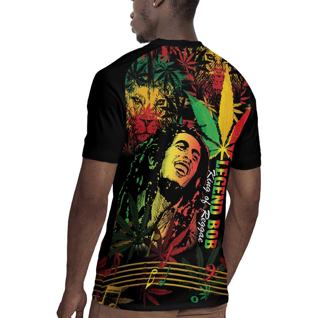 King Of Reggae Legend Bob Rugby Jersey Rasta Cannabis - African Pride