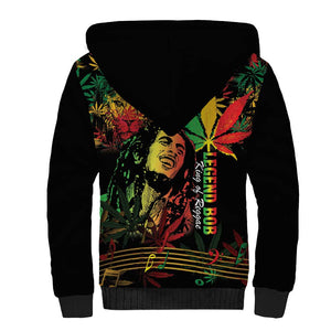 King Of Reggae Legend Bob Sherpa Hoodie Rasta Cannabis - African Pride