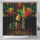 King Of Reggae Legend Bob Shower Curtain Rasta Cannabis - African Pride