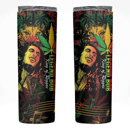 King Of Reggae Legend Bob Skinny Tumbler Rasta Cannabis - African Pride