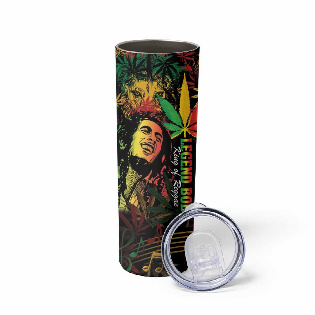 King Of Reggae Legend Bob Skinny Tumbler Rasta Cannabis - African Pride