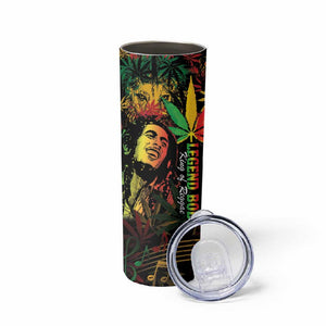 King Of Reggae Legend Bob Skinny Tumbler Rasta Cannabis - African Pride