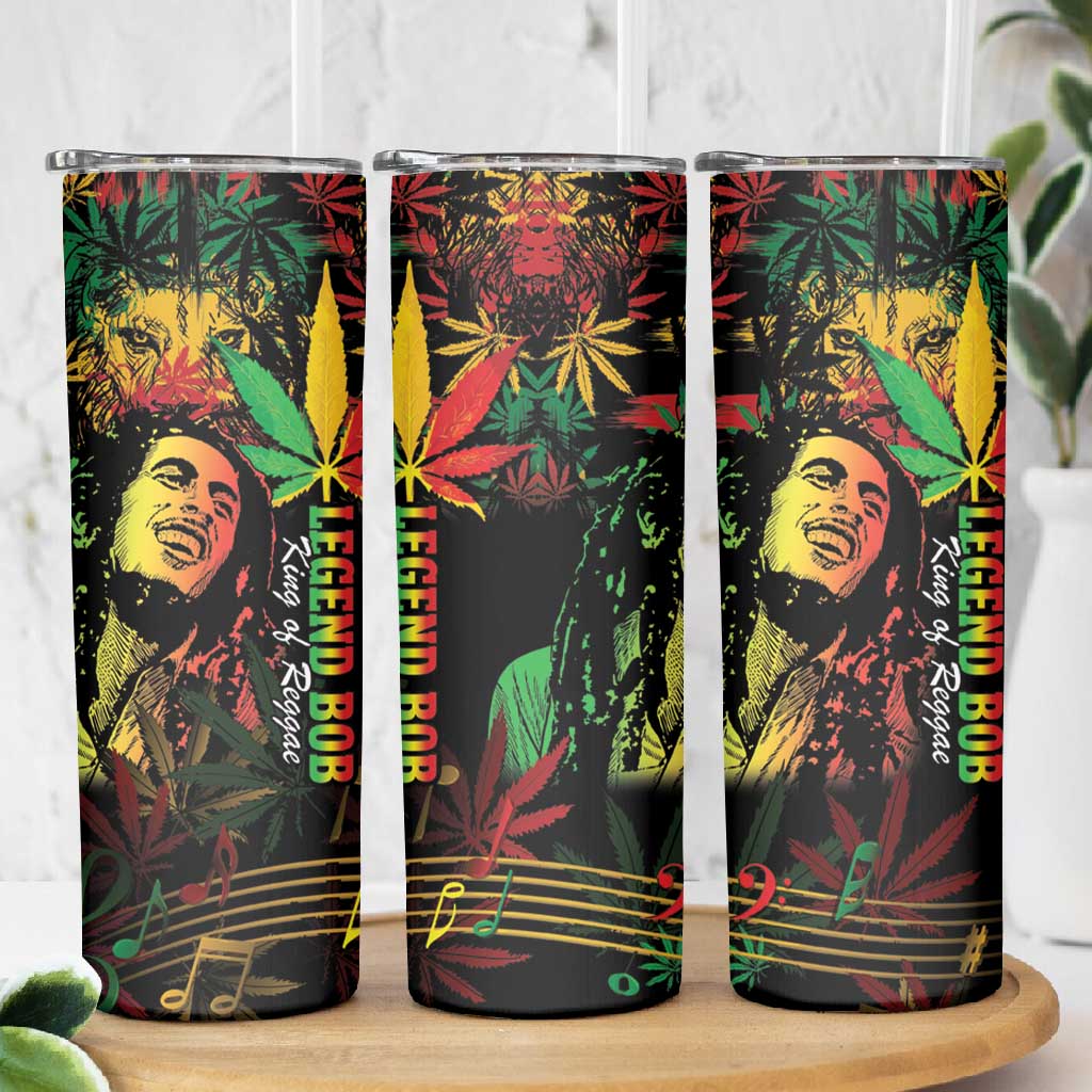 King Of Reggae Legend Bob Skinny Tumbler Rasta Cannabis - African Pride