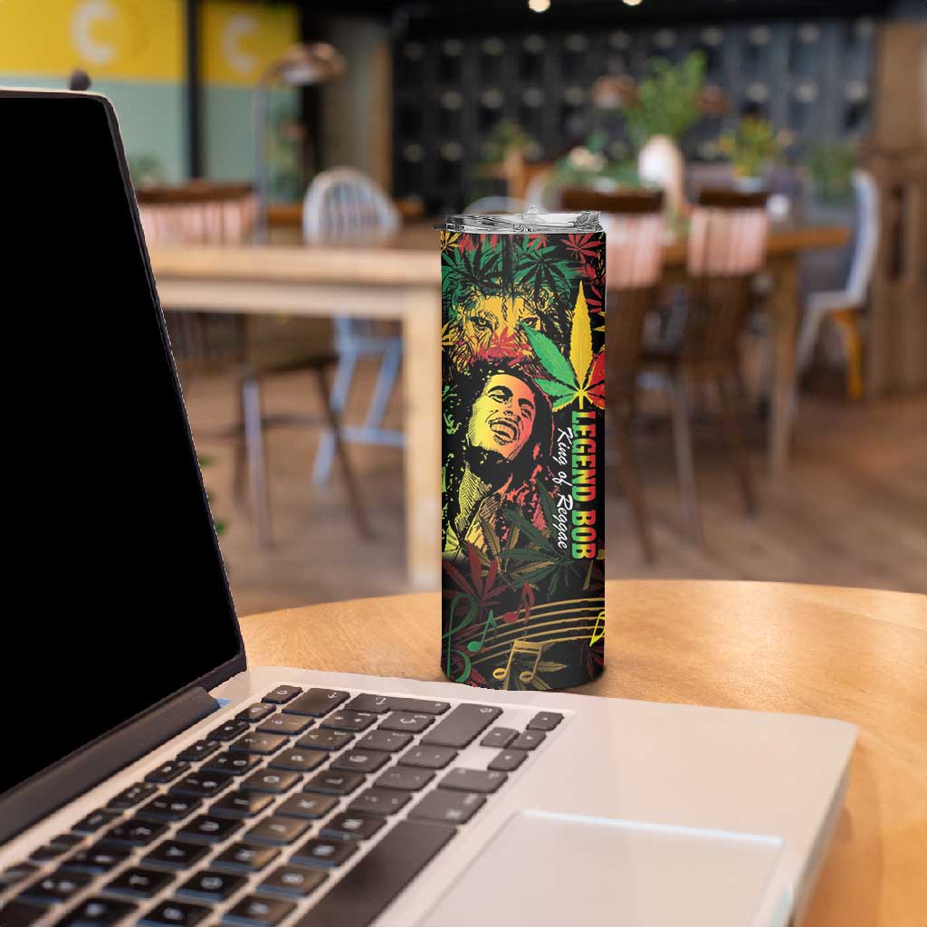 King Of Reggae Legend Bob Skinny Tumbler Rasta Cannabis - African Pride