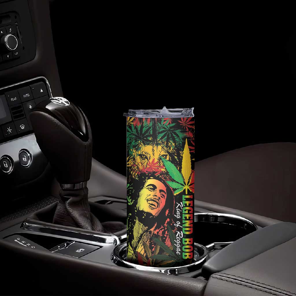 King Of Reggae Legend Bob Skinny Tumbler Rasta Cannabis - African Pride