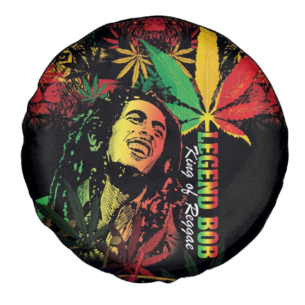King Of Reggae Legend Bob Spare Tire Cover Rasta Cannabis - African Pride