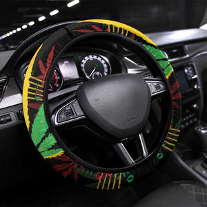 King Of Reggae Legend Bob Steering Wheel Cover Rasta Cannabis - African Pride