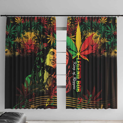 King Of Reggae Legend Bob Window Curtain Rasta Cannabis - African Pride