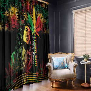 King Of Reggae Legend Bob Window Curtain Rasta Cannabis - African Pride