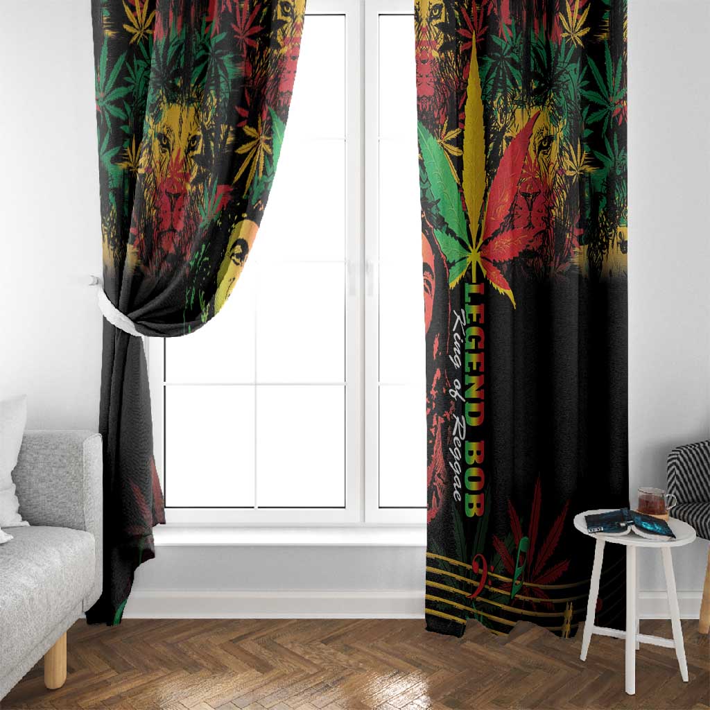 King Of Reggae Legend Bob Window Curtain Rasta Cannabis - African Pride