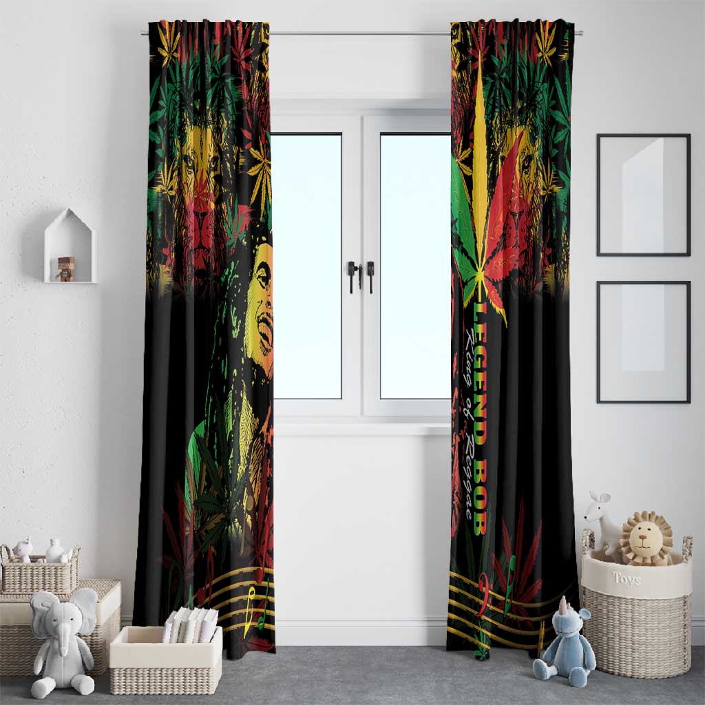 King Of Reggae Legend Bob Window Curtain Rasta Cannabis - African Pride