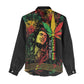 King Of Reggae Legend Bob Women Casual Shirt Rasta Cannabis - African Pride