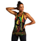 King Of Reggae Legend Bob Women Racerback Tank Rasta Cannabis - African Pride