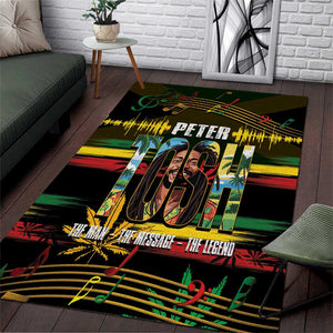 Jamaica Reggae Legend Tosh Area Rug Cannabis Pattern - African Pride