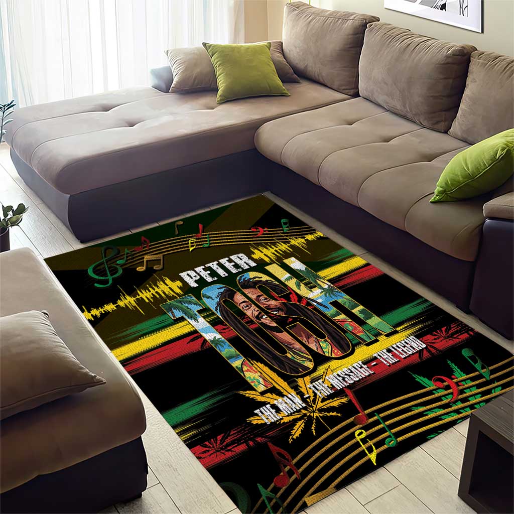Jamaica Reggae Legend Tosh Area Rug Cannabis Pattern - African Pride