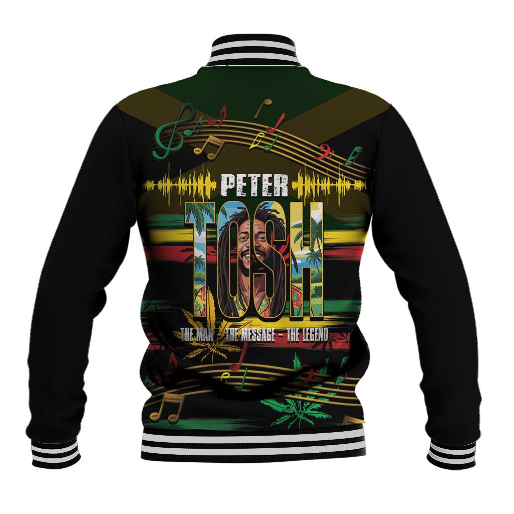 Jamaica Reggae Legend Tosh Baseball Jacket Cannabis Pattern - African Pride