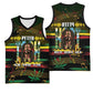 Jamaica Reggae Legend Tosh Basketball Jersey Cannabis Pattern - African Pride