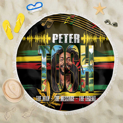 Jamaica Reggae Legend Tosh Beach Blanket Cannabis Pattern - African Pride