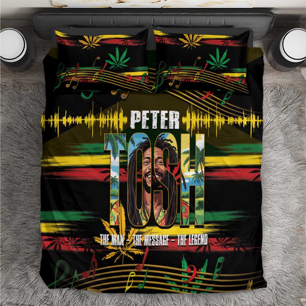 Jamaica Reggae Legend Tosh Bedding Set Cannabis Pattern - African Pride