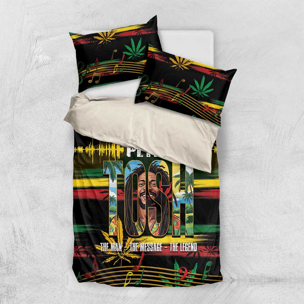 Jamaica Reggae Legend Tosh Bedding Set Cannabis Pattern - African Pride