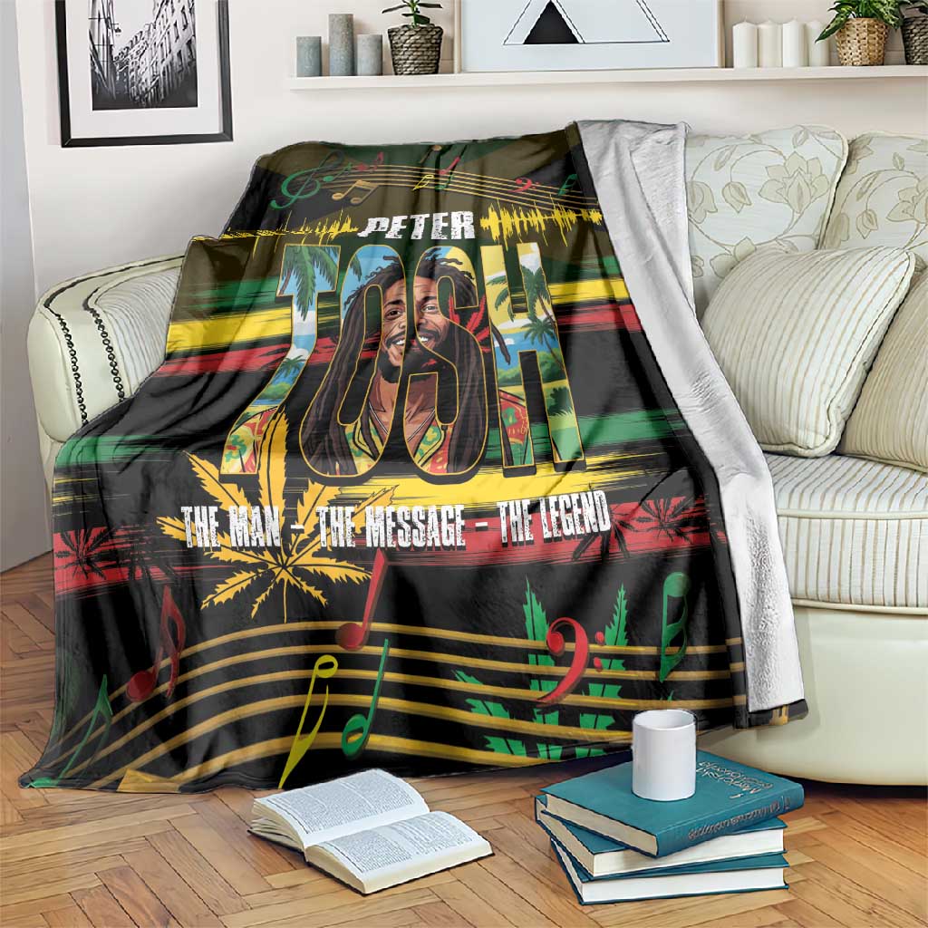 Jamaica Reggae Legend Tosh Blanket Cannabis Pattern - African Pride