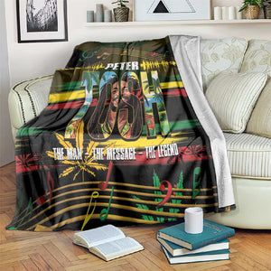 Jamaica Reggae Legend Tosh Blanket Cannabis Pattern - African Pride