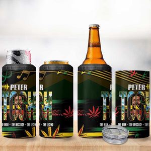 Jamaica Reggae Legend Tosh 4 in 1 Can Cooler Tumbler Cannabis Pattern - African Pride