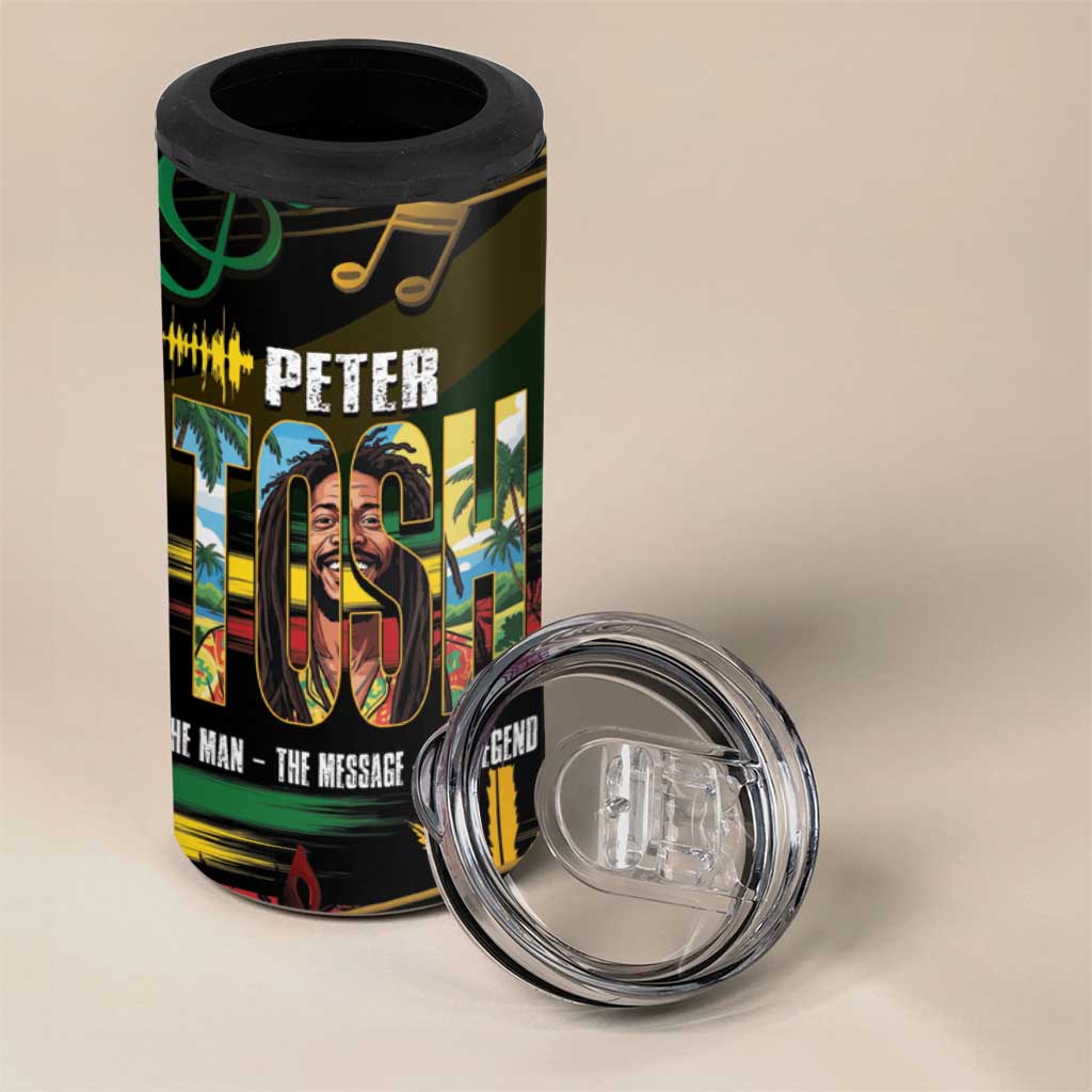 Jamaica Reggae Legend Tosh 4 in 1 Can Cooler Tumbler Cannabis Pattern - African Pride