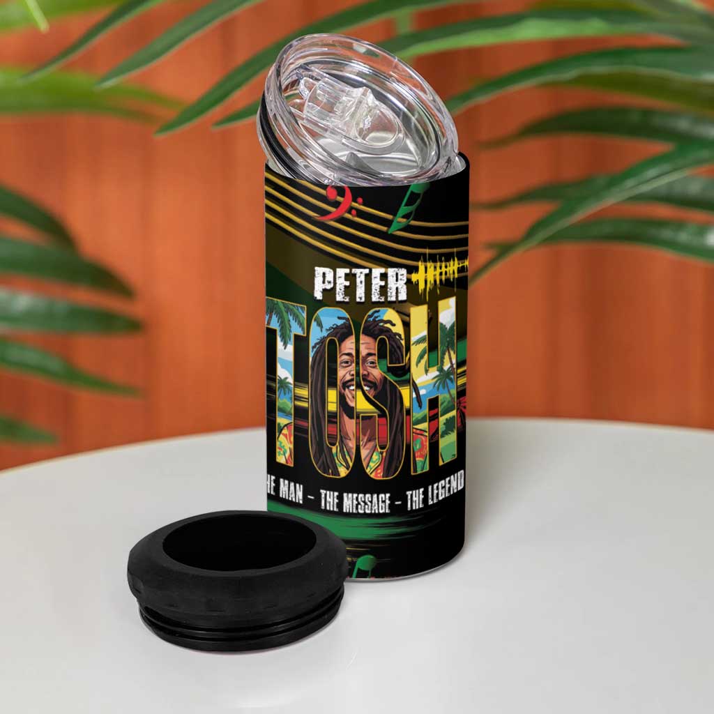 Jamaica Reggae Legend Tosh 4 in 1 Can Cooler Tumbler Cannabis Pattern - African Pride