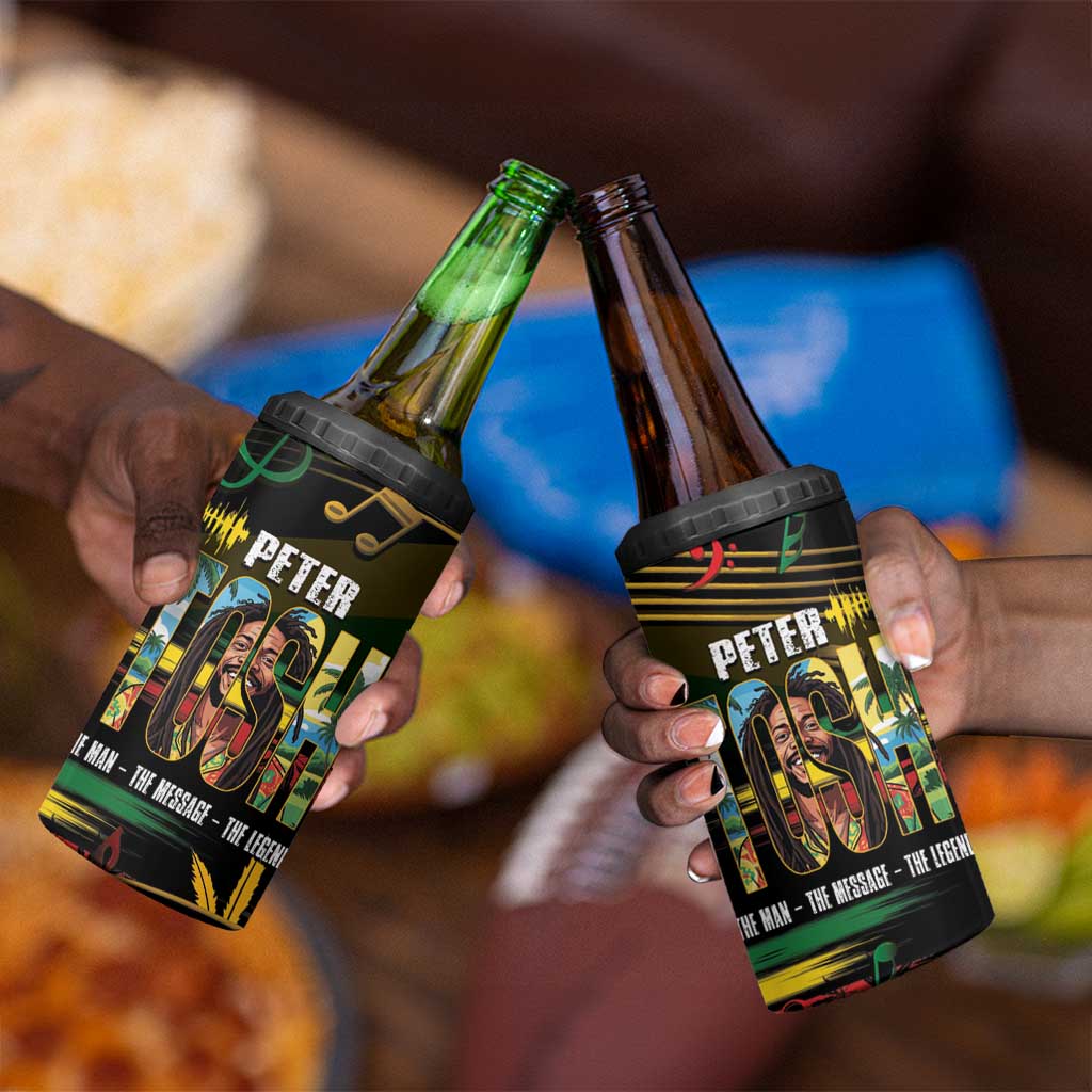 Jamaica Reggae Legend Tosh 4 in 1 Can Cooler Tumbler Cannabis Pattern - African Pride